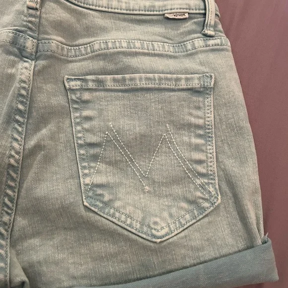 MOTHER Light Wash Jean Shorts - Picture 7 of 8